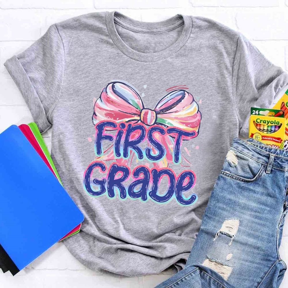 Personalized Grade Colorful Dyeing Butterfly Knot T-shirt