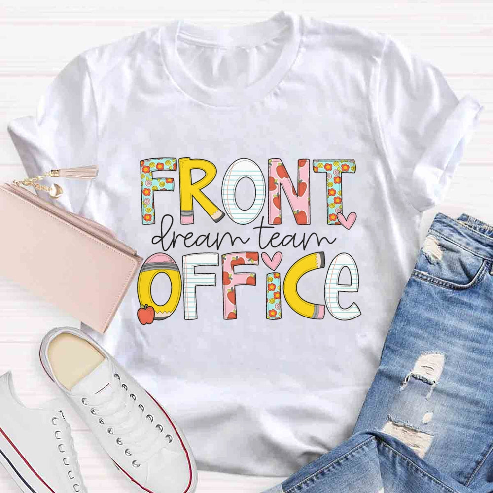 Front Office Tream Team Polka Dot Striped Letter T-shirt