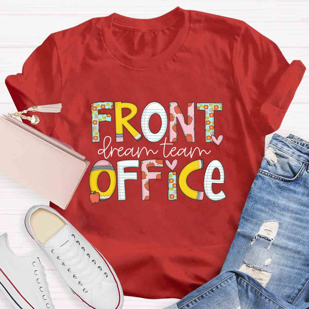Front Office Tream Team Polka Dot Striped Letter T-shirt