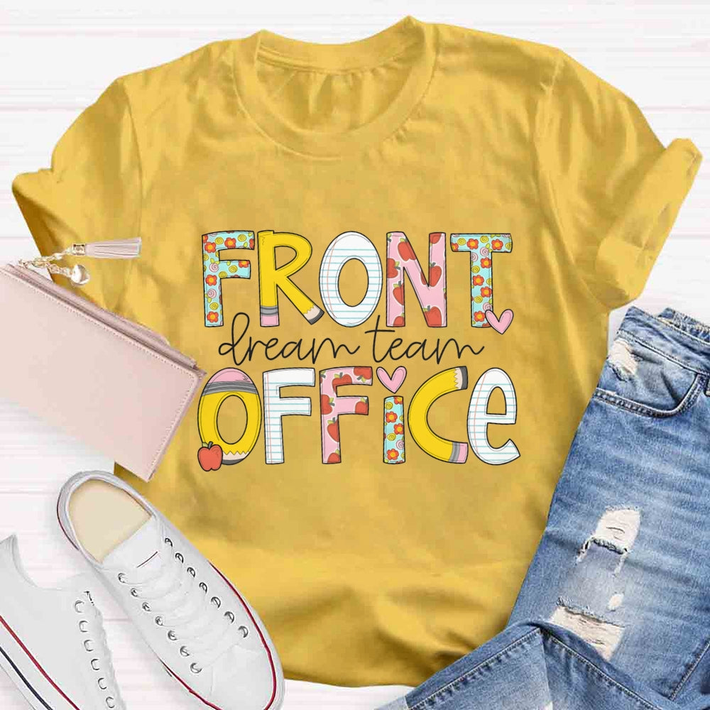 Front Office Tream Team Polka Dot Striped Letter T-shirt