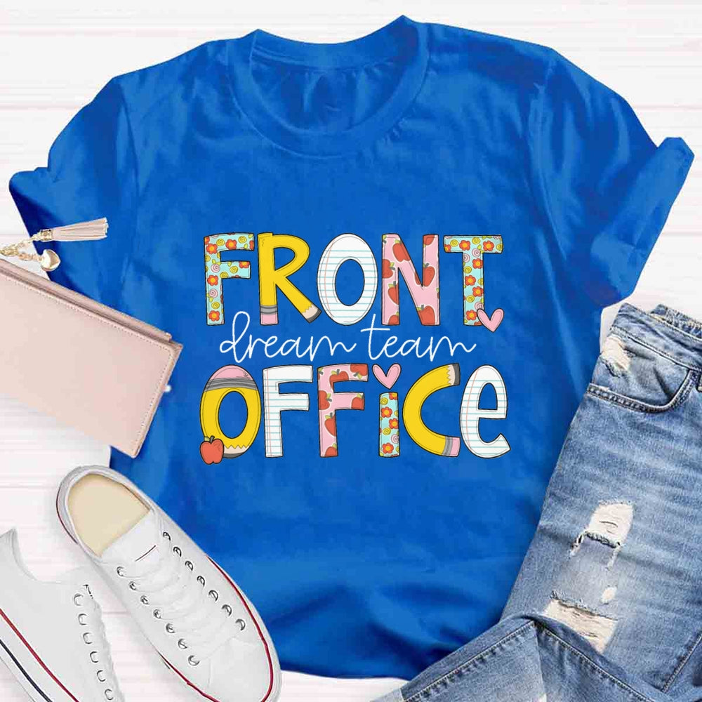 Front Office Tream Team Polka Dot Striped Letter T-shirt