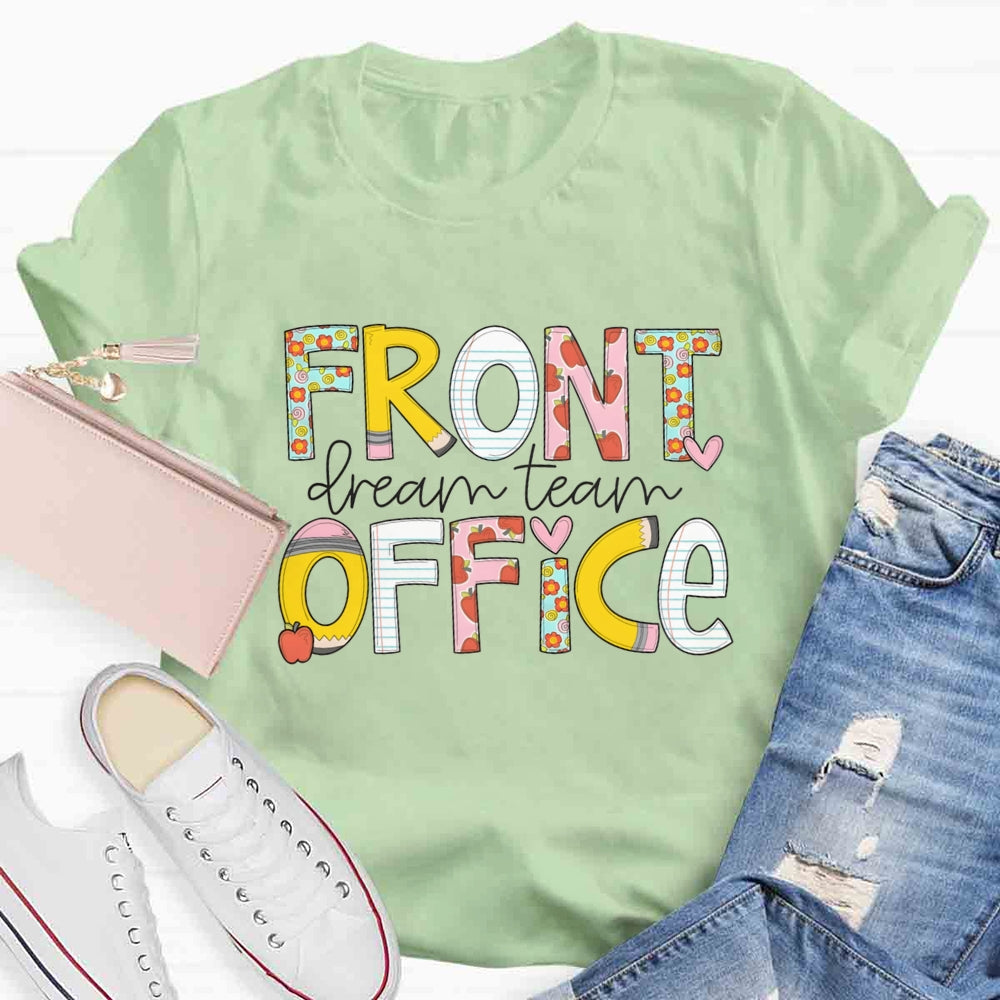 Front Office Tream Team Polka Dot Striped Letter T-shirt