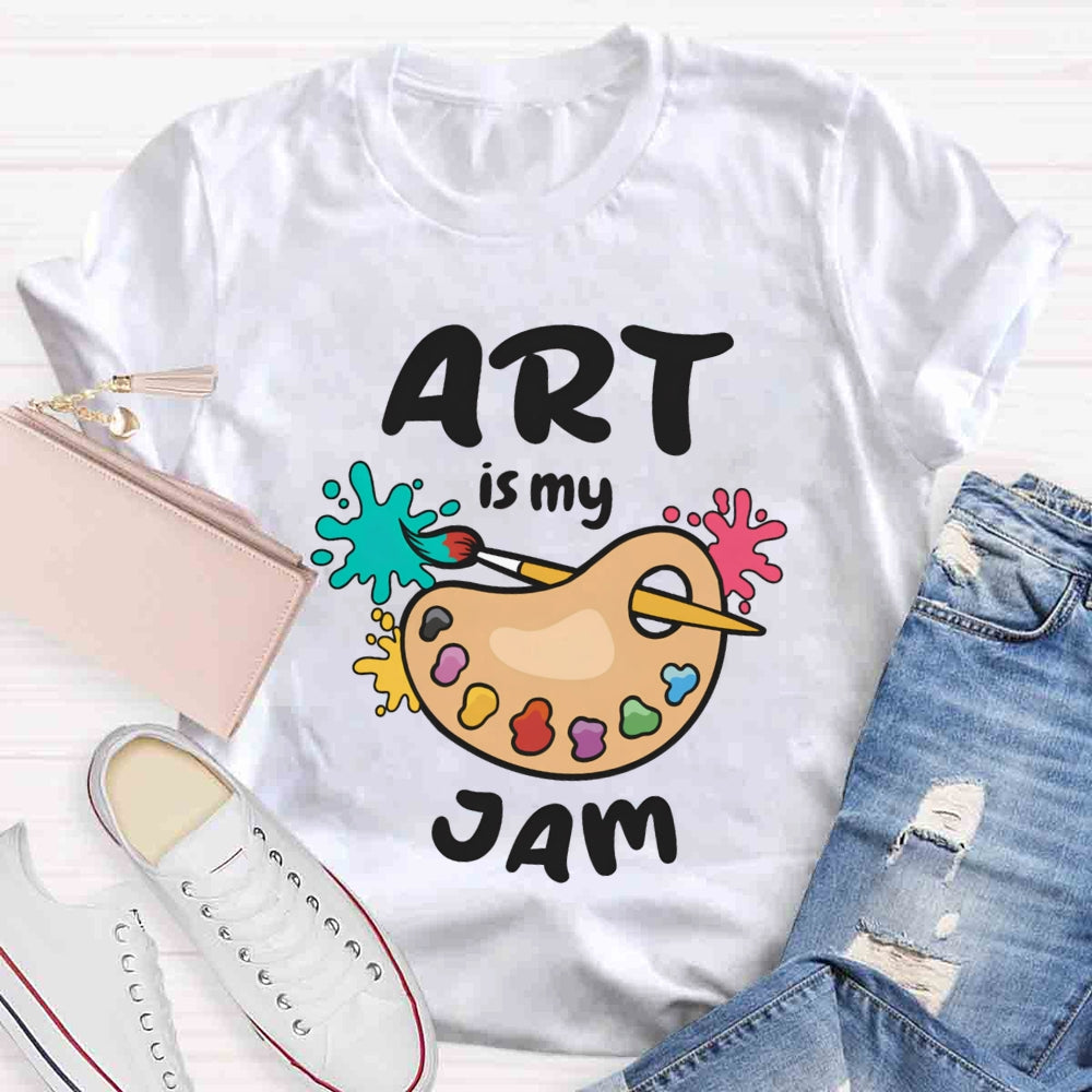 Art Is My Jam Paint Tray T-shirt