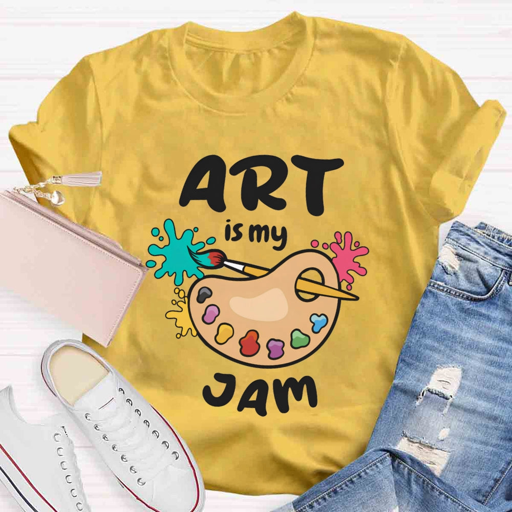 Art Is My Jam Paint Tray T-shirt