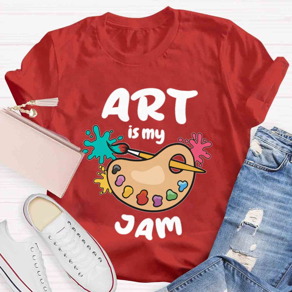 Art Is My Jam Paint Tray T-shirt