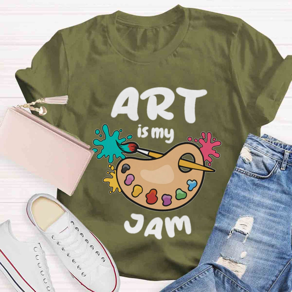 Art Is My Jam Paint Tray T-shirt