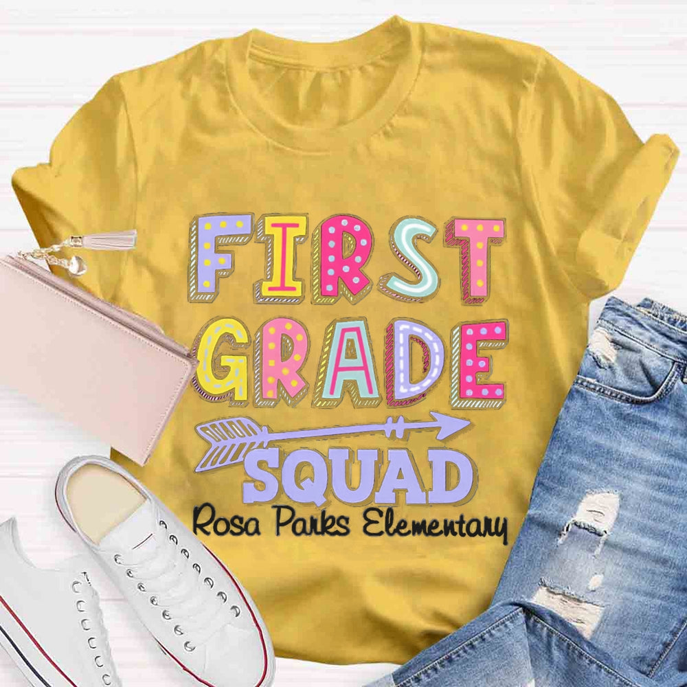 Personalized Grade And School Name In Our Lovely Class Teacher T-Shirt