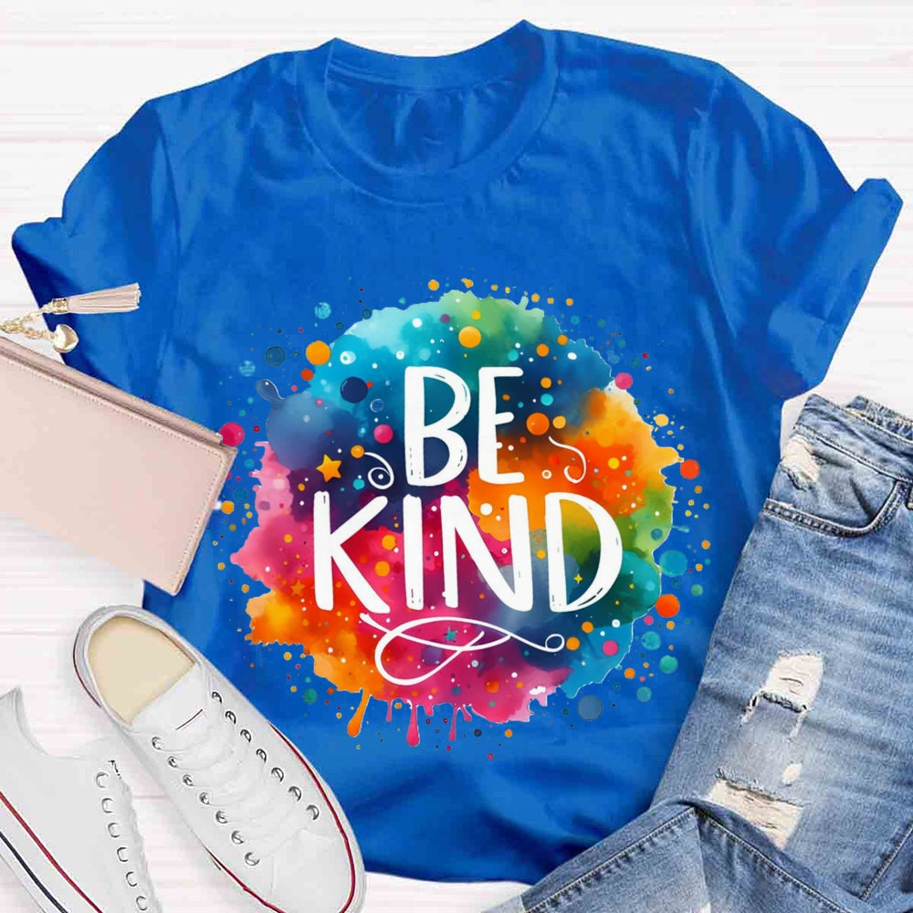 Be Kind Colorful Gradient Print T-shirt