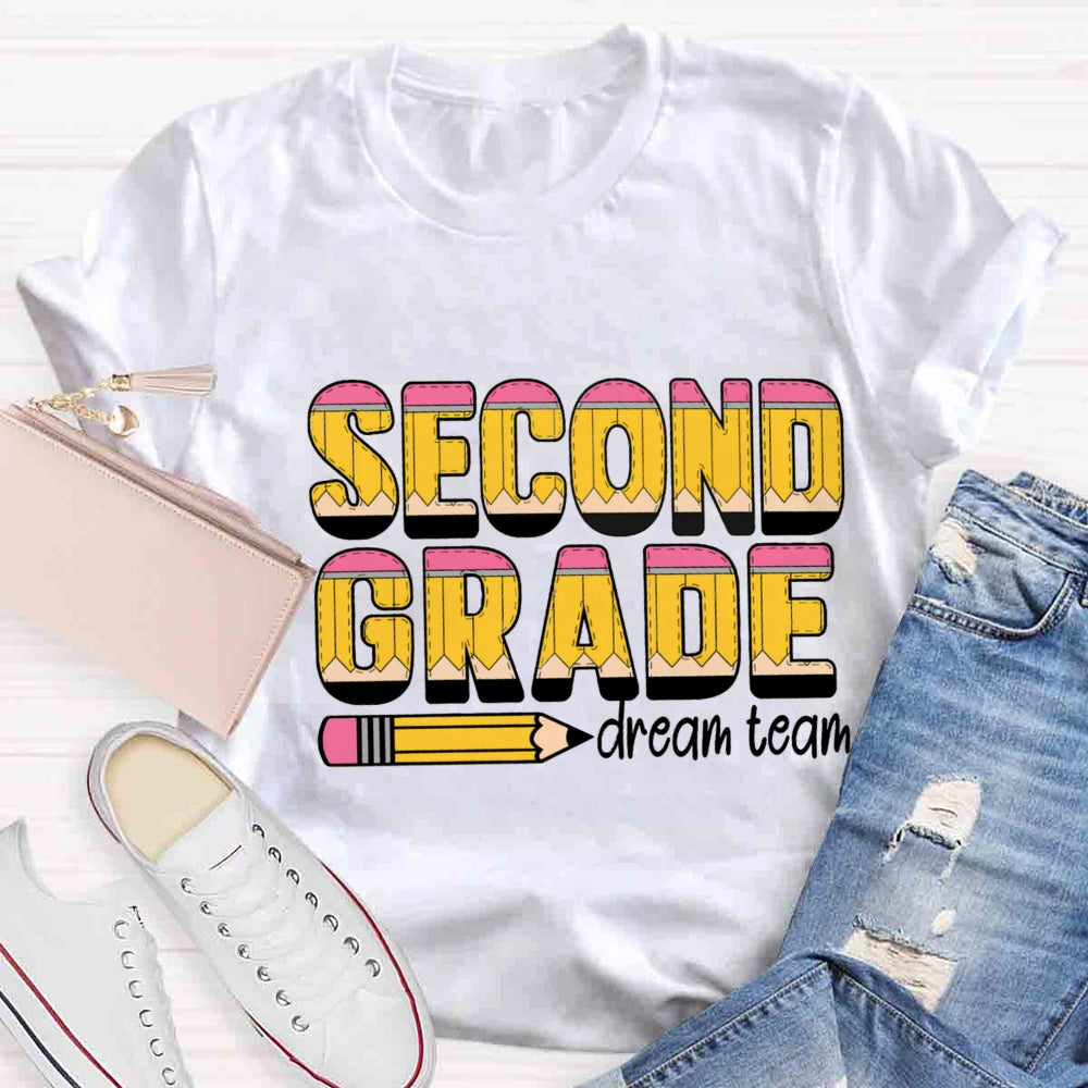 Personalized Grade Dream Team Pencil T-shirt