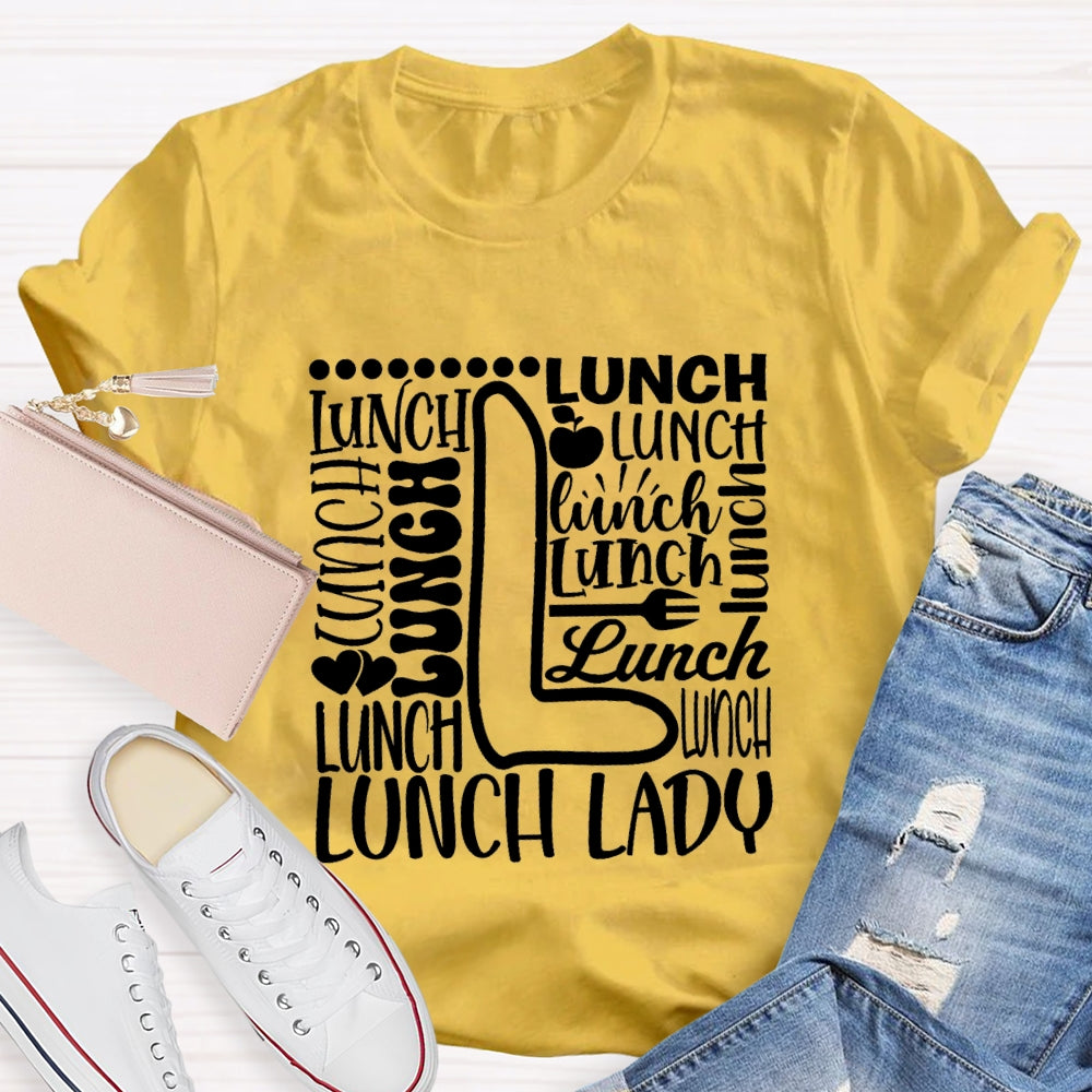 Lunch Lady Apple Spoon T-shirt