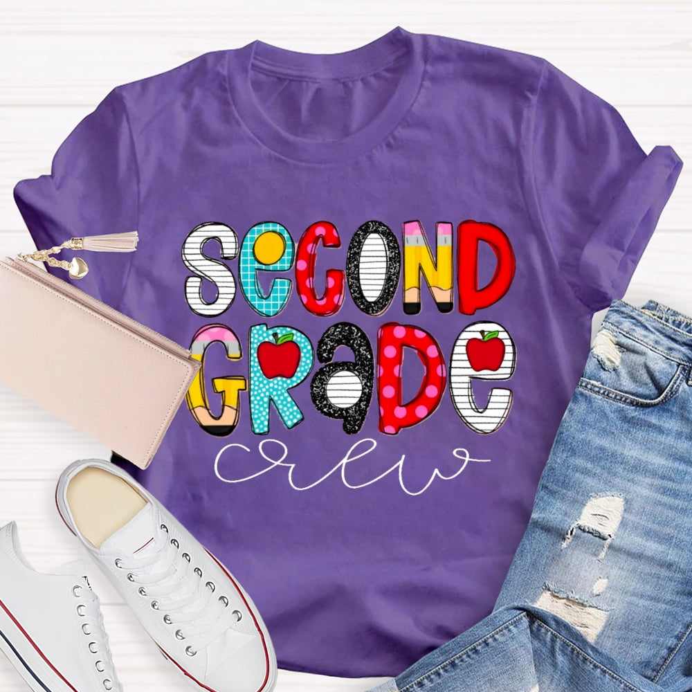 Personalized Grade Second Grade Crew T-shirt