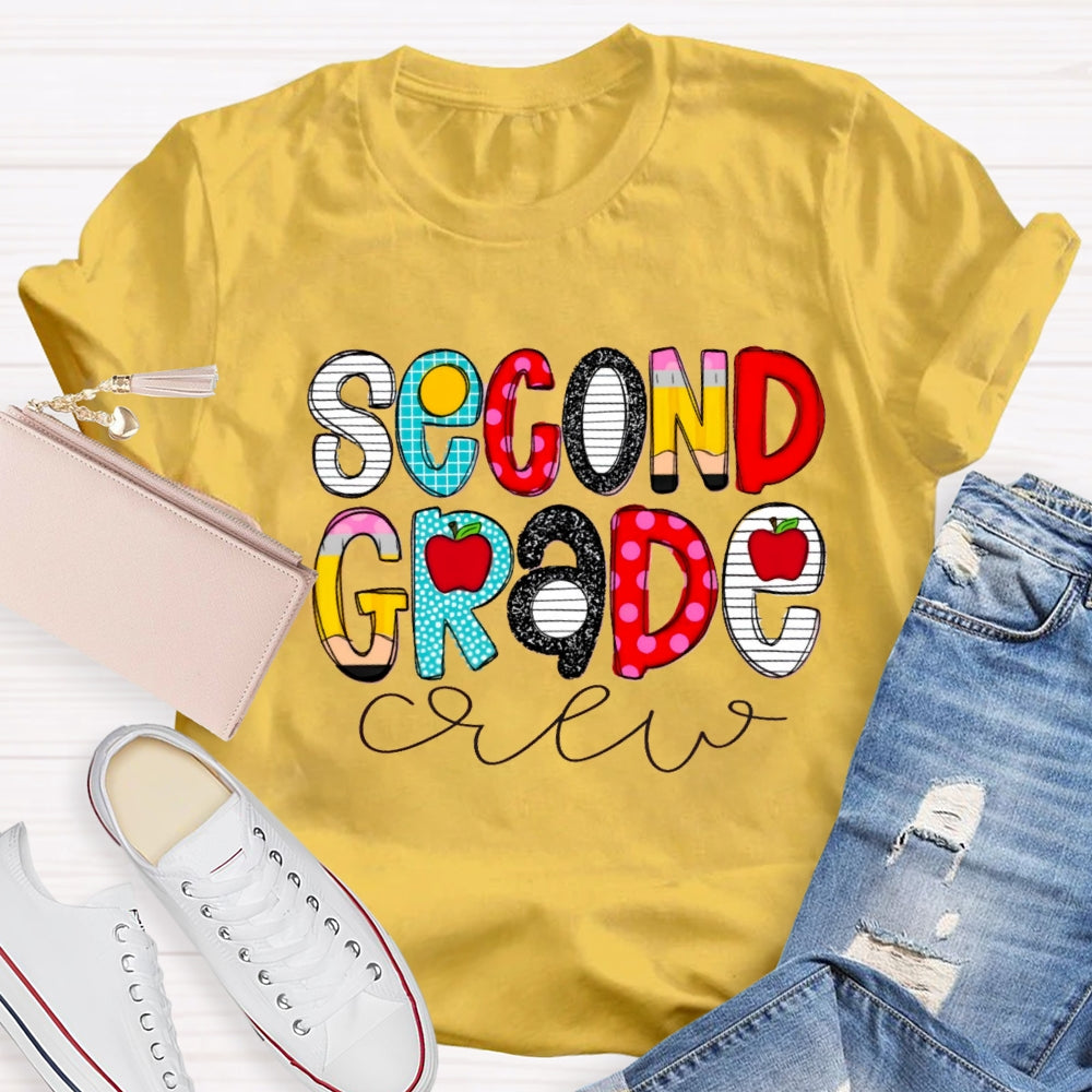 Personalized Grade Second Grade Crew T-shirt