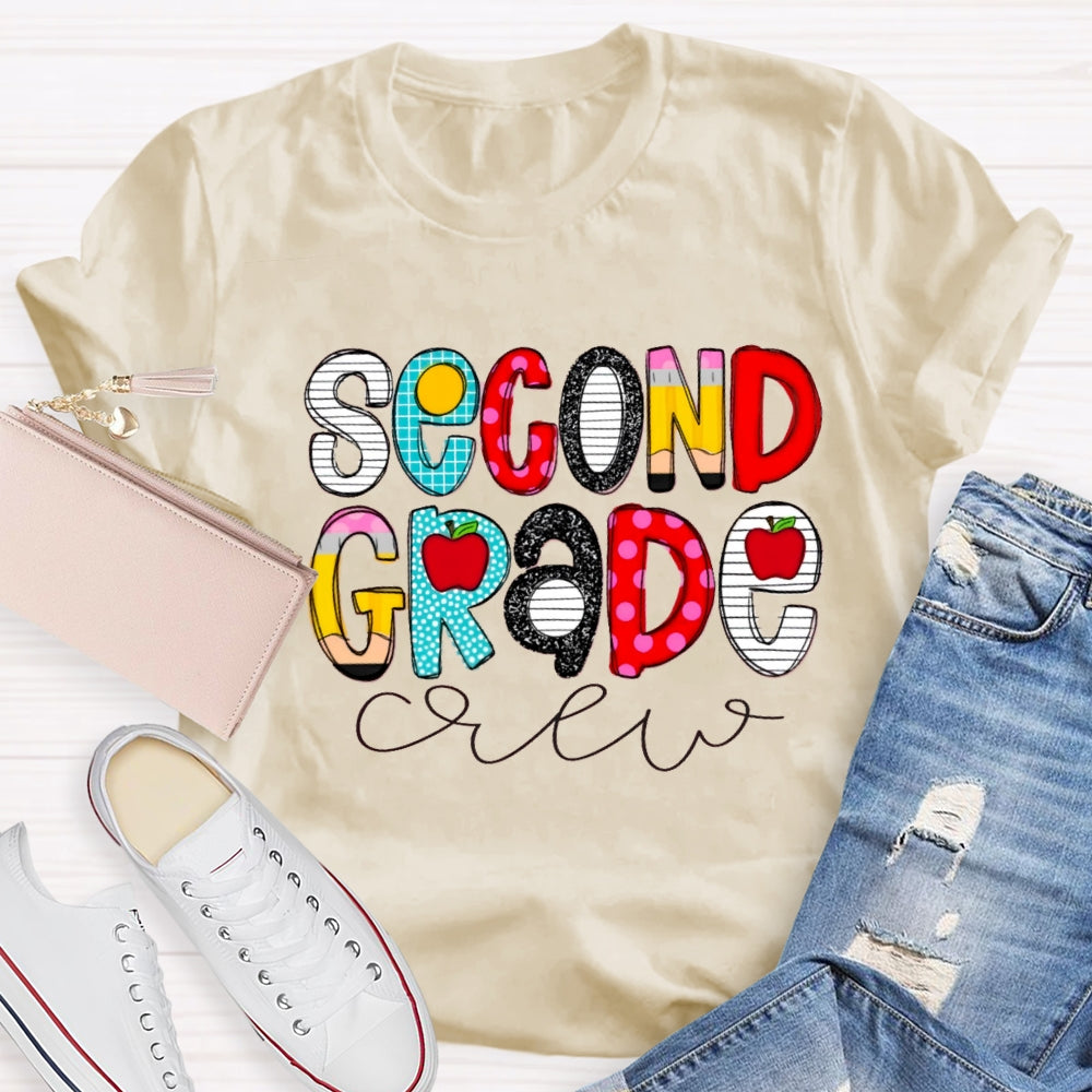 Personalized Grade Second Grade Crew T-shirt