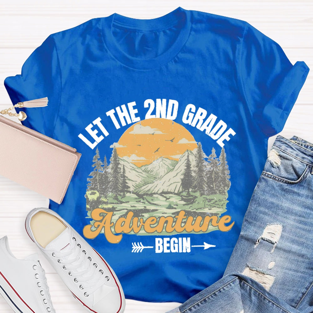 Personalized Grade Let 2nd Grade Adventure Begin T-shirt
