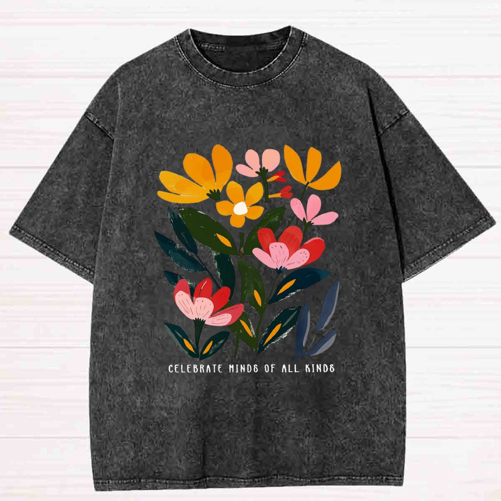 Celebrate Minds of All Kinds Washed T-shirt