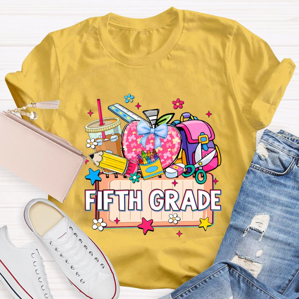 Personalized Grade Drink Coffee Pencil T-shirt