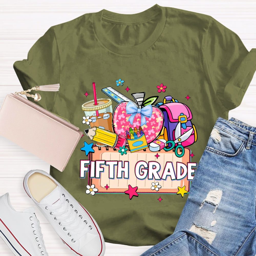 Personalized Grade Drink Coffee Pencil T-shirt