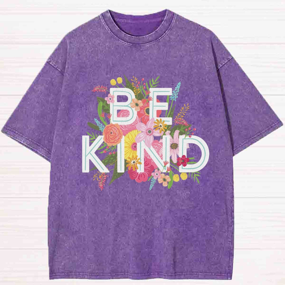 Floral Be Kind Washed T-shirt