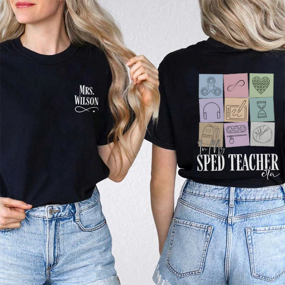 Personalized Name In My STEM Era Double Printed T-shirt