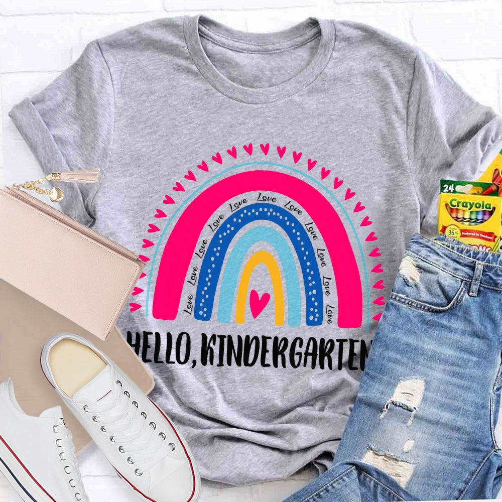 Personalized Grade Hello Kindergarten Back To School T-shirt