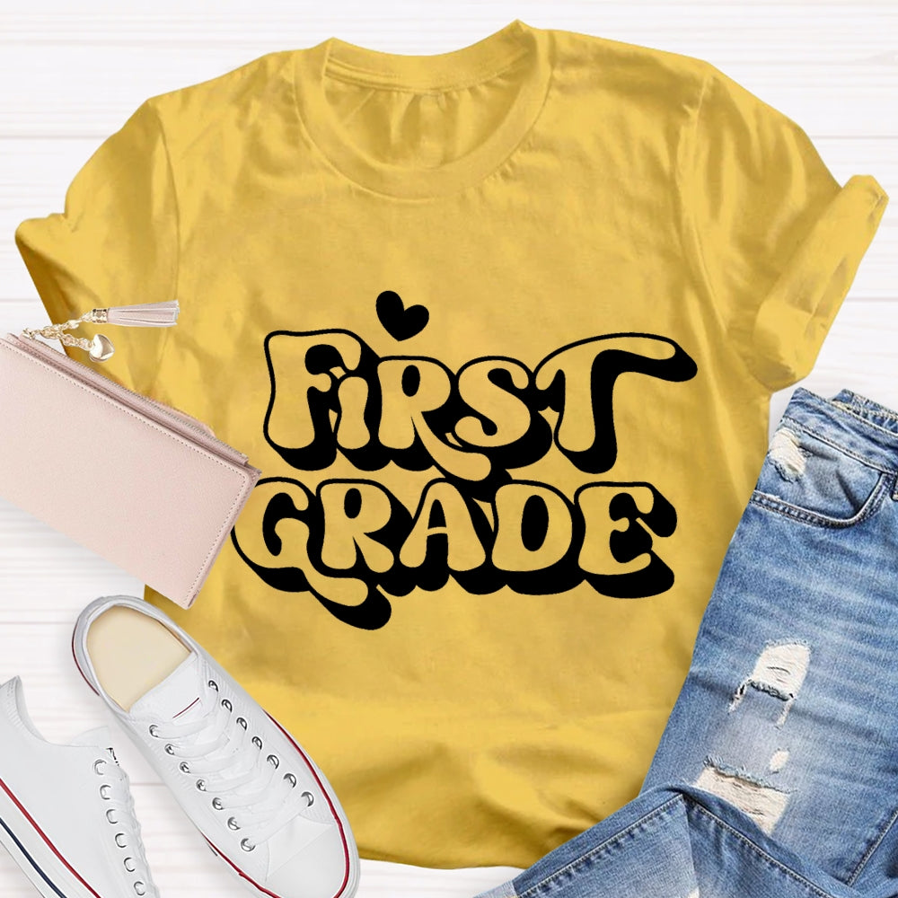 Personalized Grade First Grade Back To School T-shirt