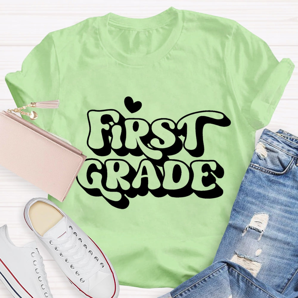 Personalized Grade First Grade Back To School T-shirt