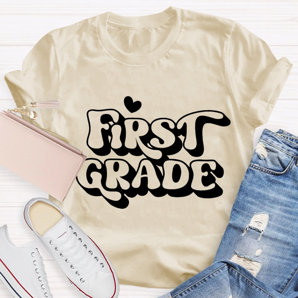Personalized Grade First Grade Back To School T-shirt