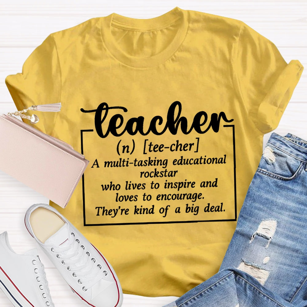 Educational Rockstar Big Deal Journal Teacher T-Shirt