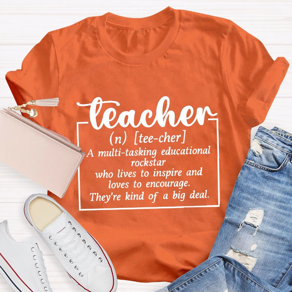 Educational Rockstar Big Deal Journal Teacher T-Shirt