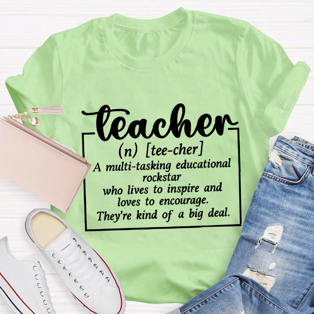 Educational Rockstar Big Deal Journal Teacher T-Shirt