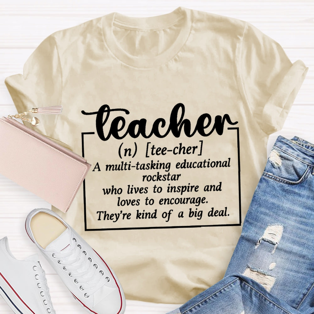 Educational Rockstar Big Deal Journal Teacher T-Shirt