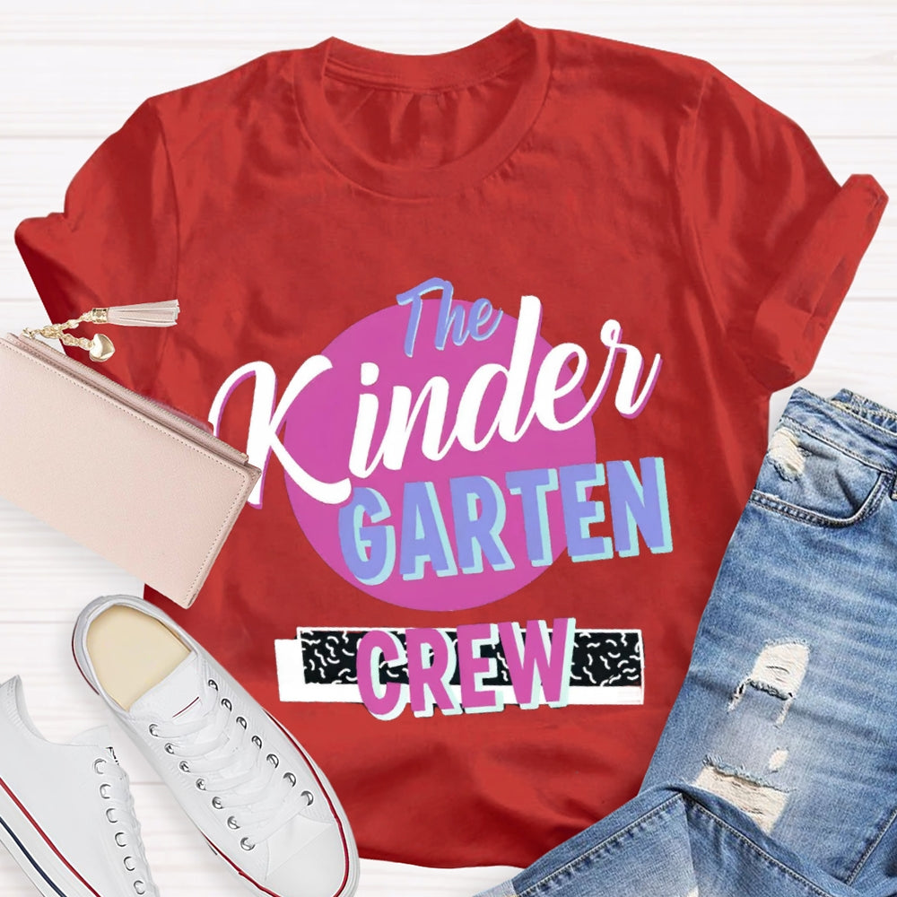 Personalized Grade Kinder Garten Crew Teacher T-Shirt