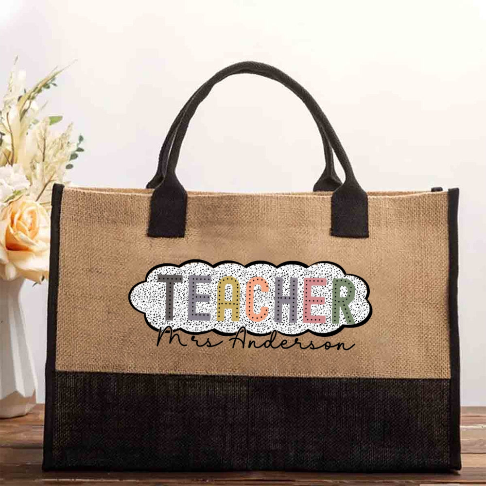PersonalizedTeachers Name Back To School Cotton Tote Bag