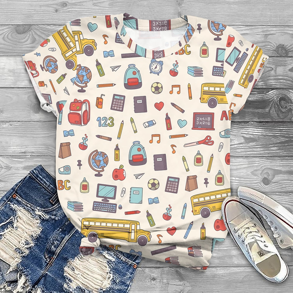 Welcome Back To School On The School Bus T-shirt