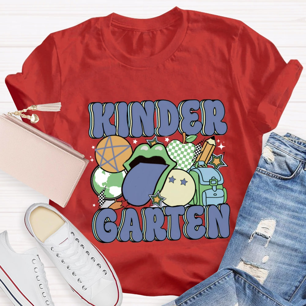 Personalized Grade School Bag Pencil Printed T-shirt