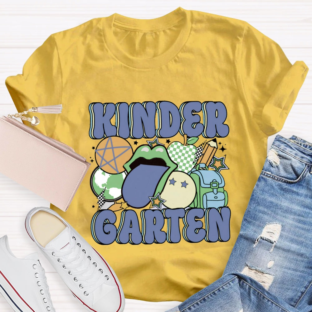 Personalized Grade School Bag Pencil Printed T-shirt