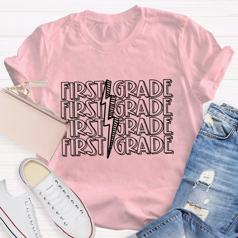 Personalized Grade Simple line print T-shirt