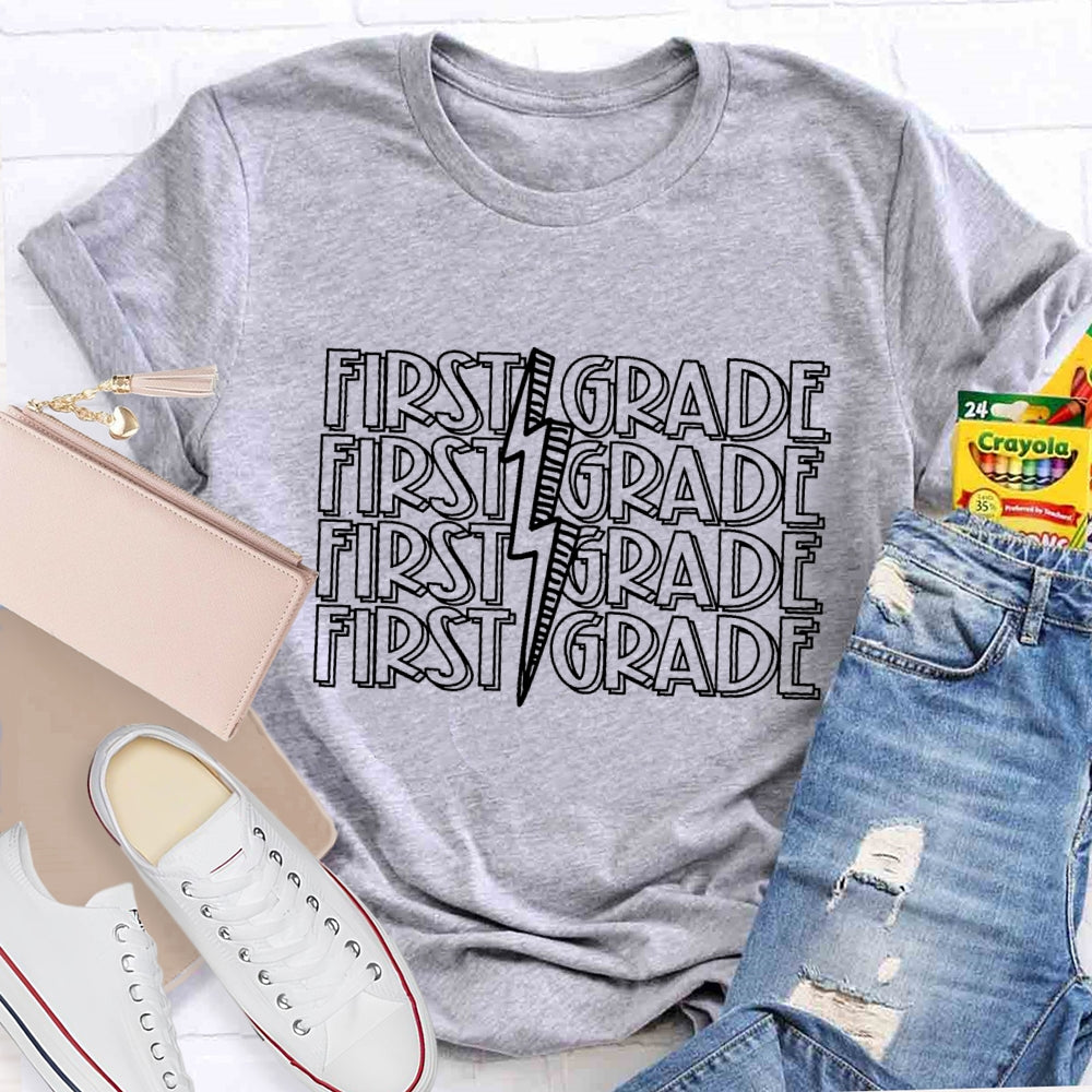 Personalized Grade Simple line print T-shirt
