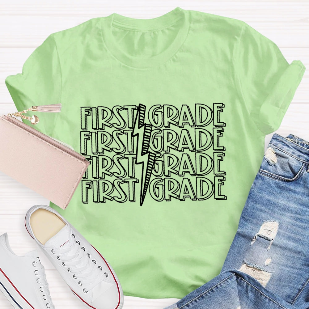 Personalized Grade Simple line print T-shirt