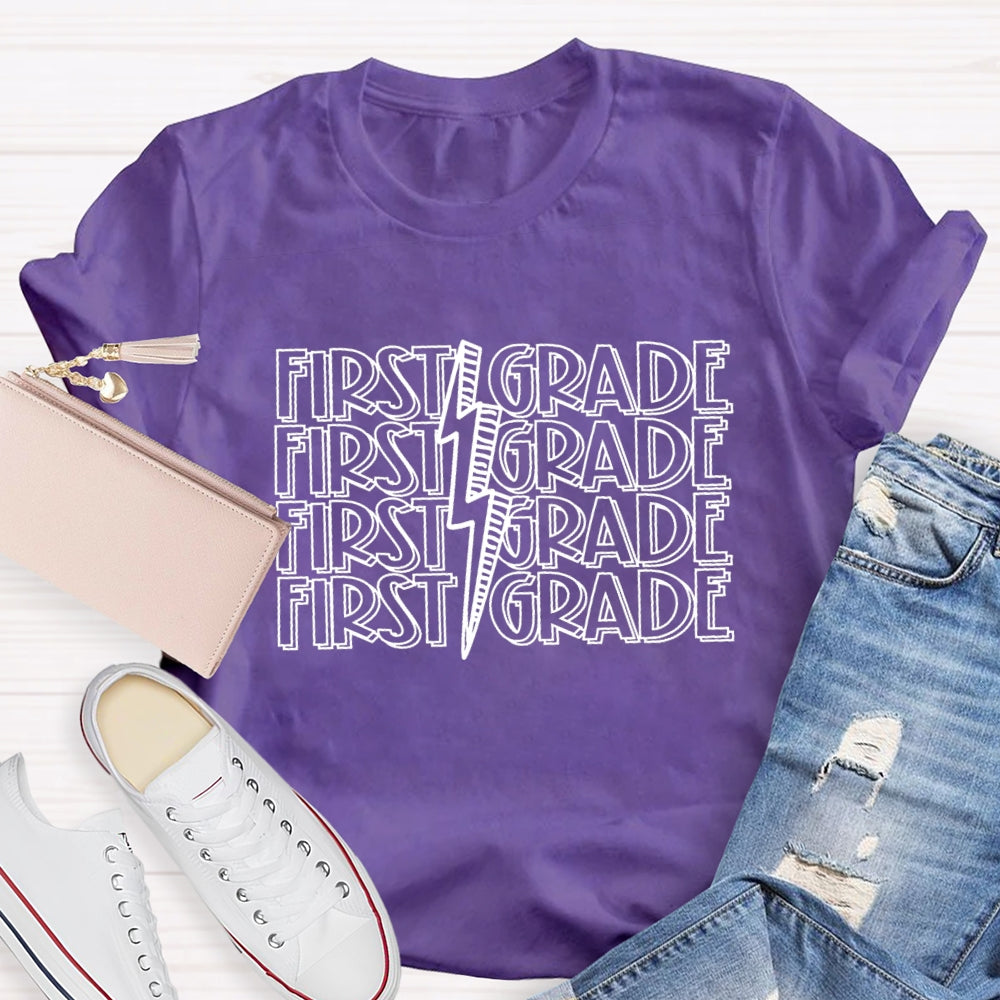 Personalized Grade Simple line print T-shirt