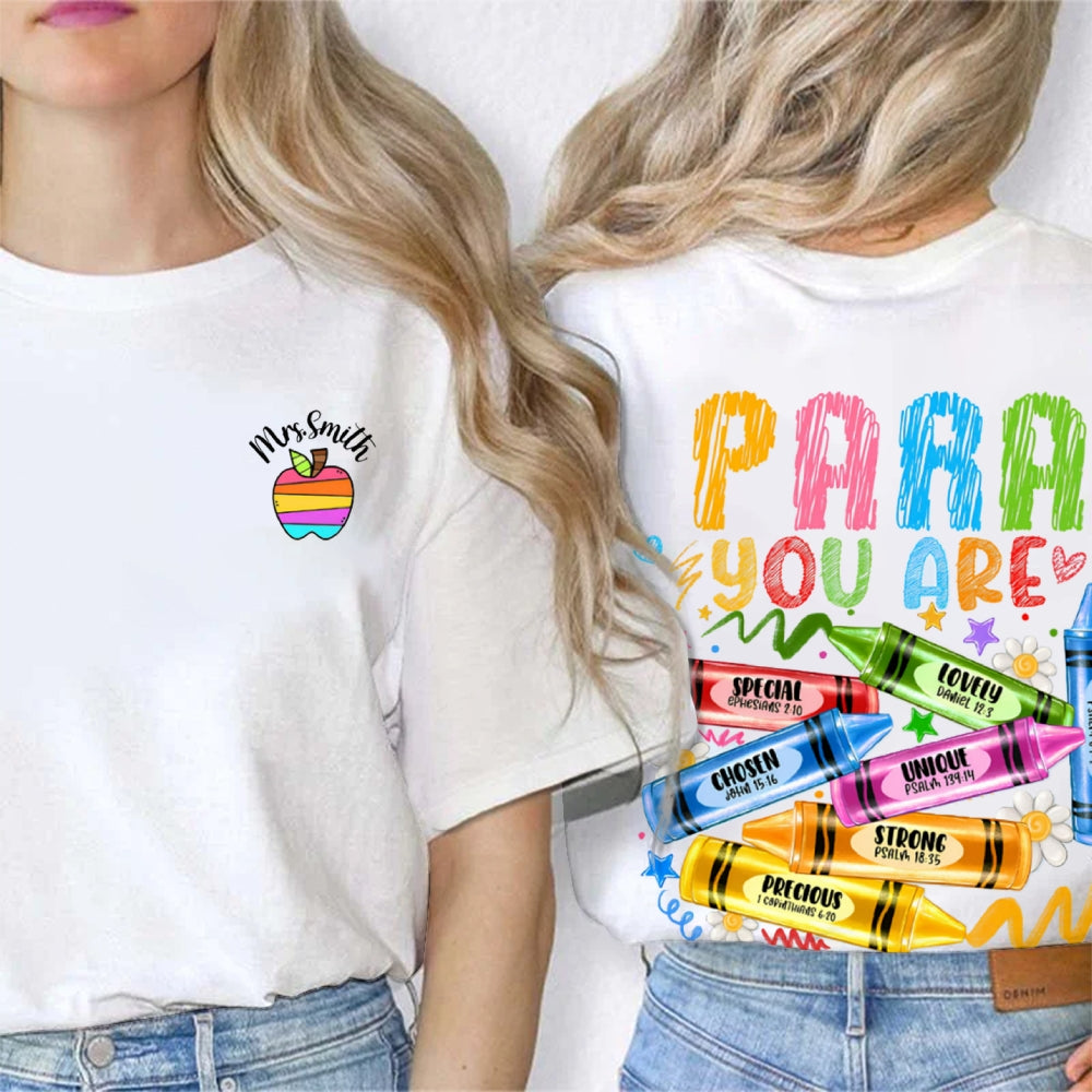 Personalized Name You Are Strong Double Printed T-shirt