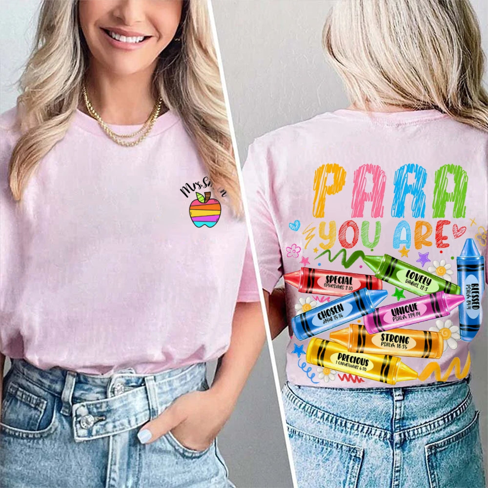 Personalized Name You Are Strong Double Printed T-shirt
