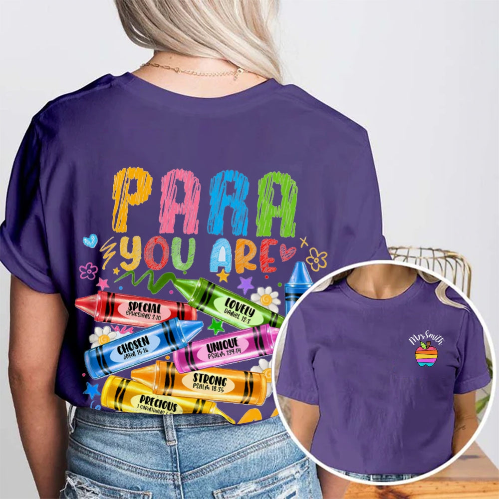 Personalized Name You Are Strong Double Printed T-shirt