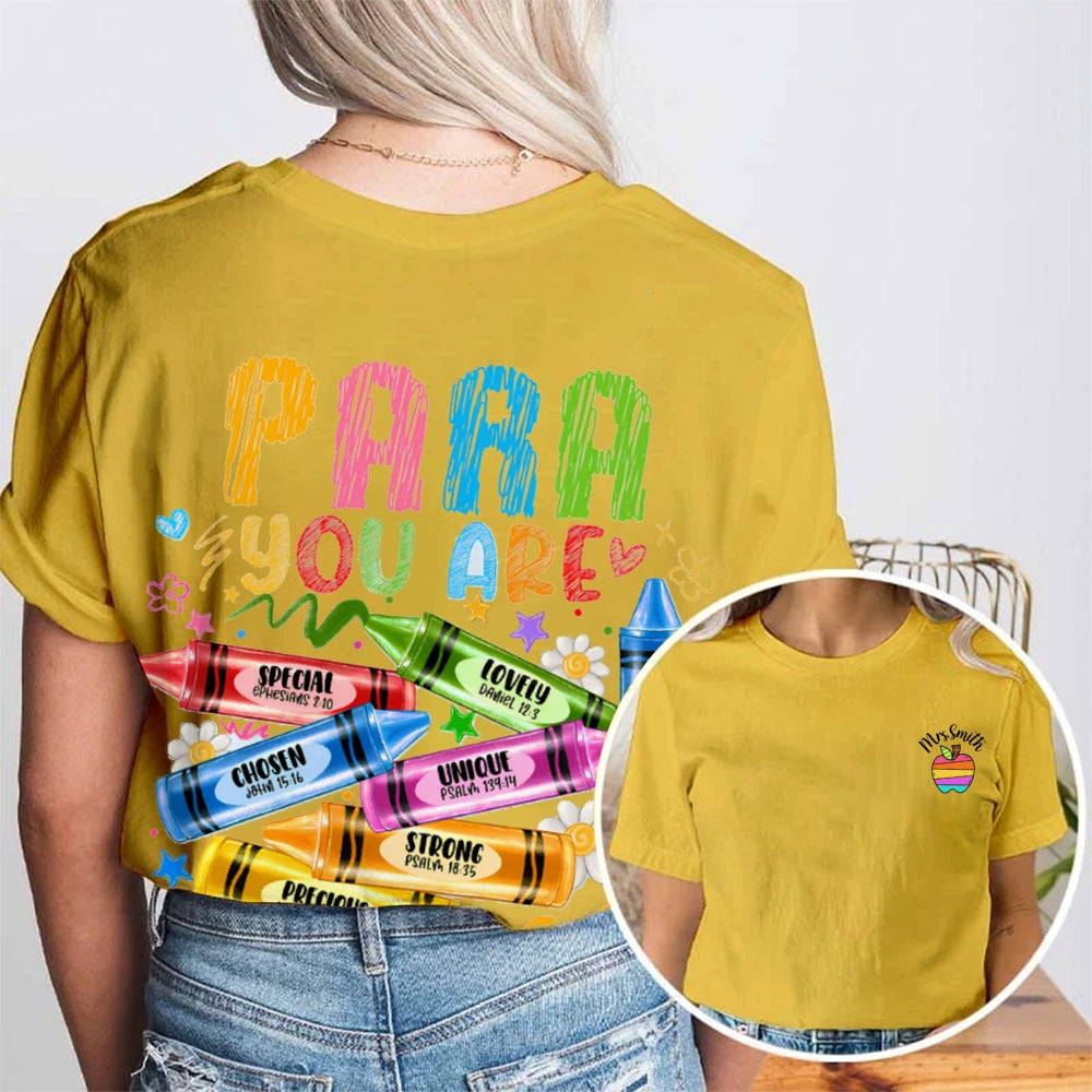 Personalized Name You Are Strong Double Printed T-shirt