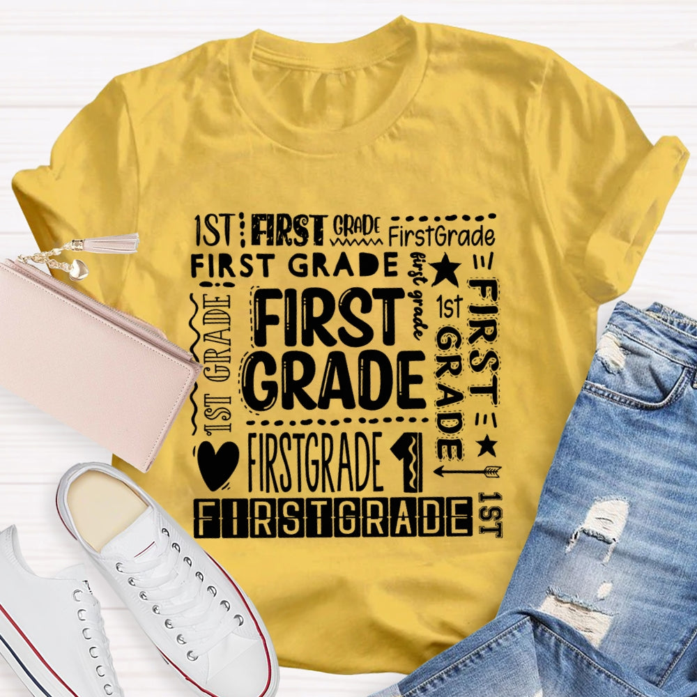 Personalized Grade First Grade Back To School Teacher T-shirt
