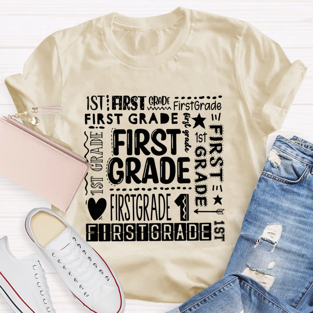 Personalized Grade First Grade Back To School Teacher T-shirt