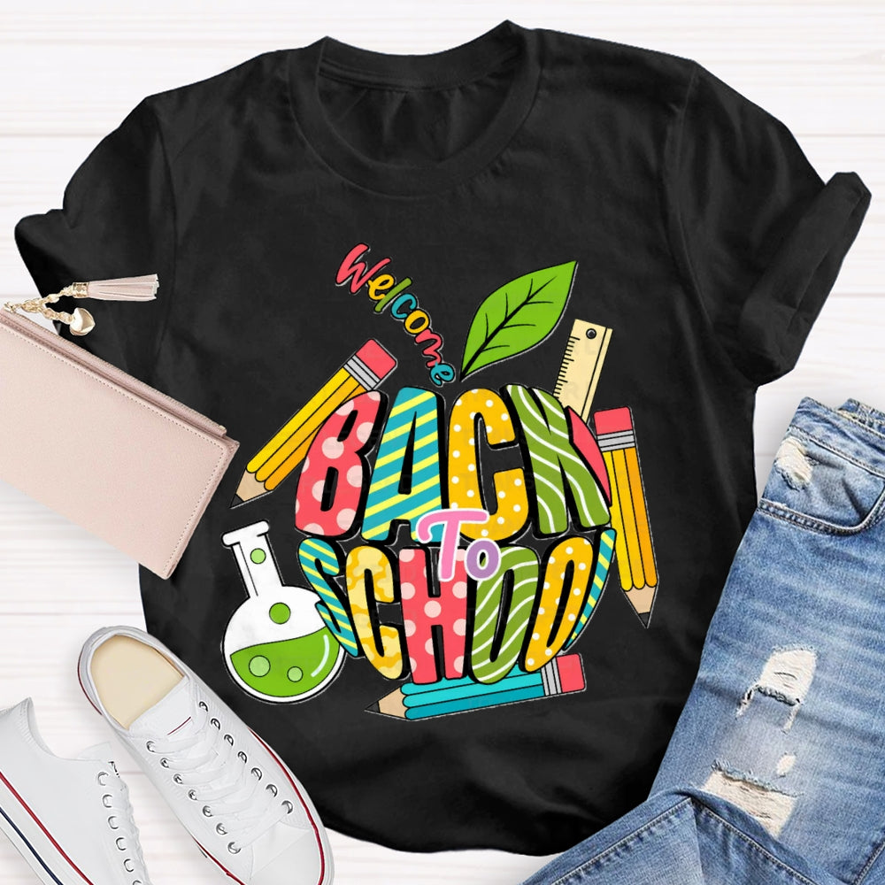 Welcome Back To School Colored Pencils T-shirt