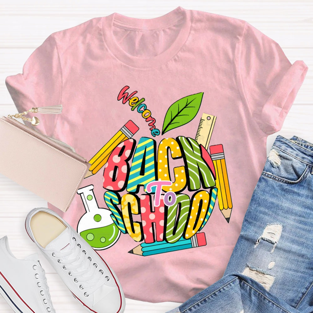 Welcome Back To School Colored Pencils T-shirt