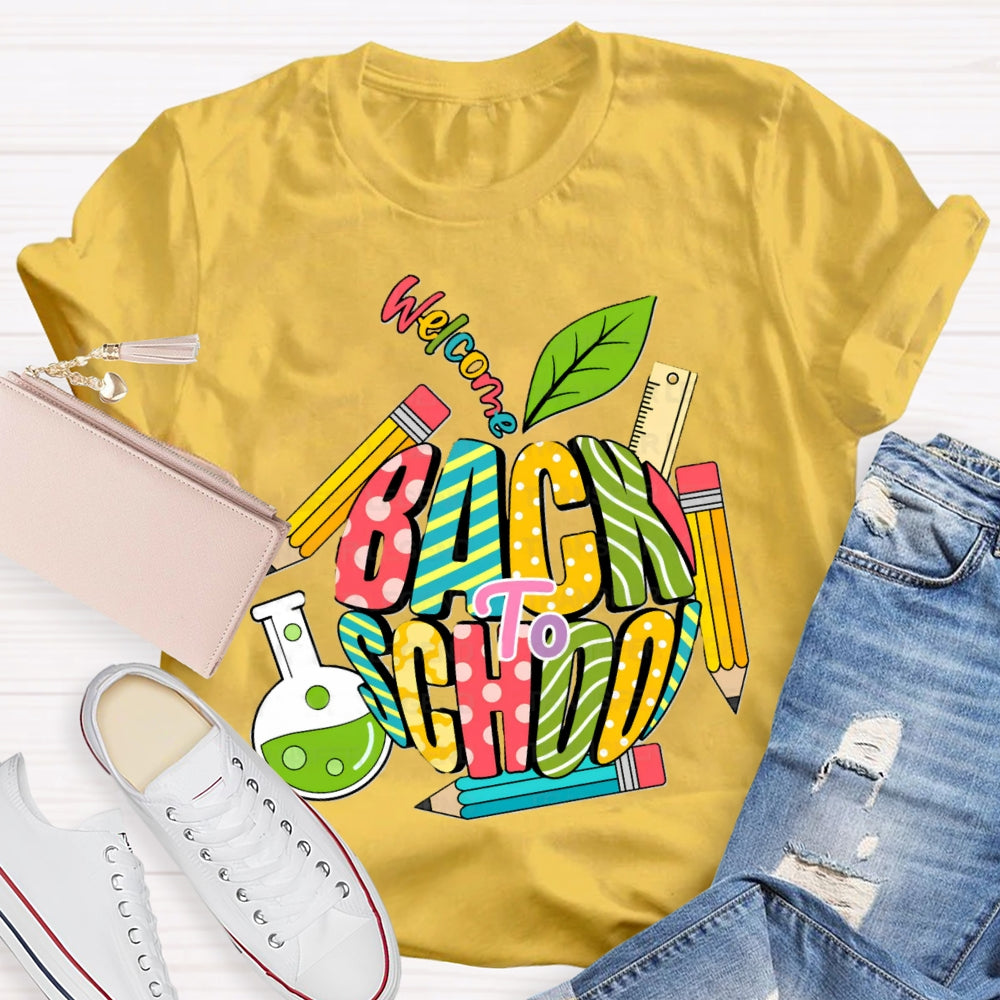 Welcome Back To School Colored Pencils T-shirt