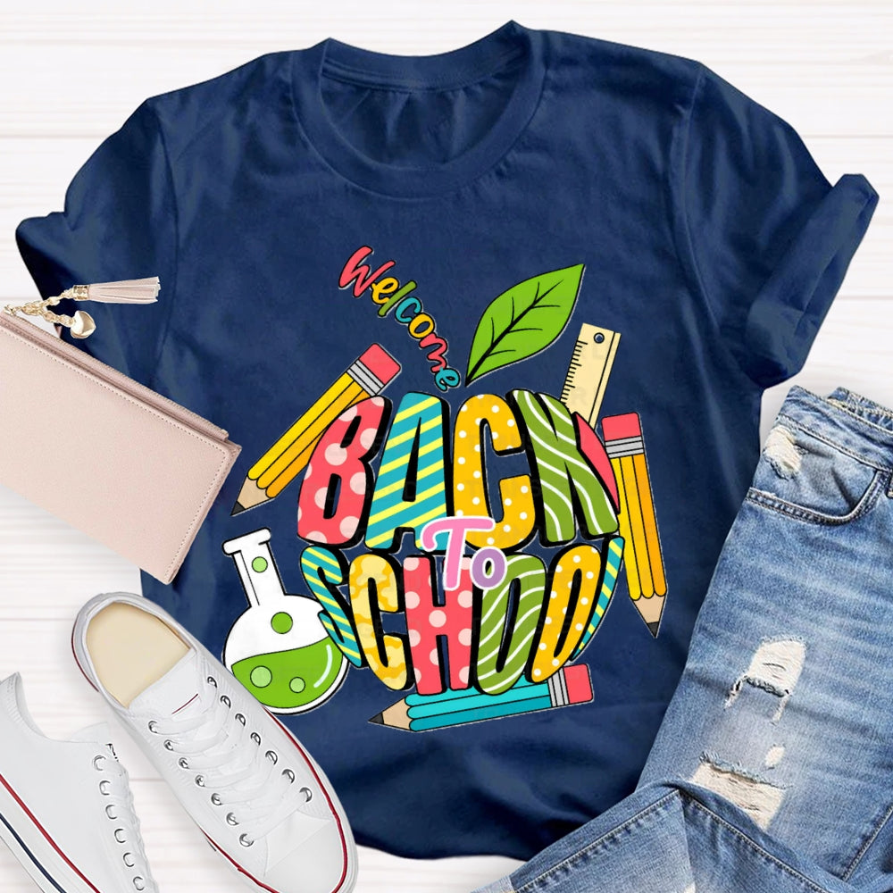 Welcome Back To School Colored Pencils T-shirt